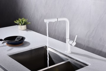 Смеситель для кухни NEO, белый матовый, Ne214419-WH, Paulmark