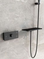 Душевой комплект Futura VSFW-2F11TMB термостатический встраиваемый, 3 режима, черный