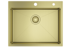 Мойка - профессиональная ручная работа Raglo, сатин золотой