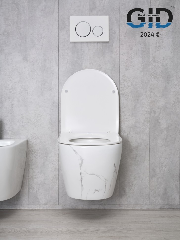 Унитаз подвесной Gid Ws2198 (СС) 62228Y под камень глянцевый 49x36x35.5