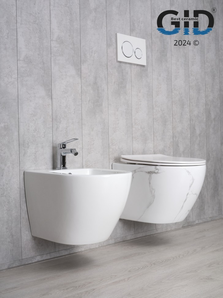 Унитаз подвесной Gid Ws2198 (СС) 62228Y под камень глянцевый 49x36x35.5