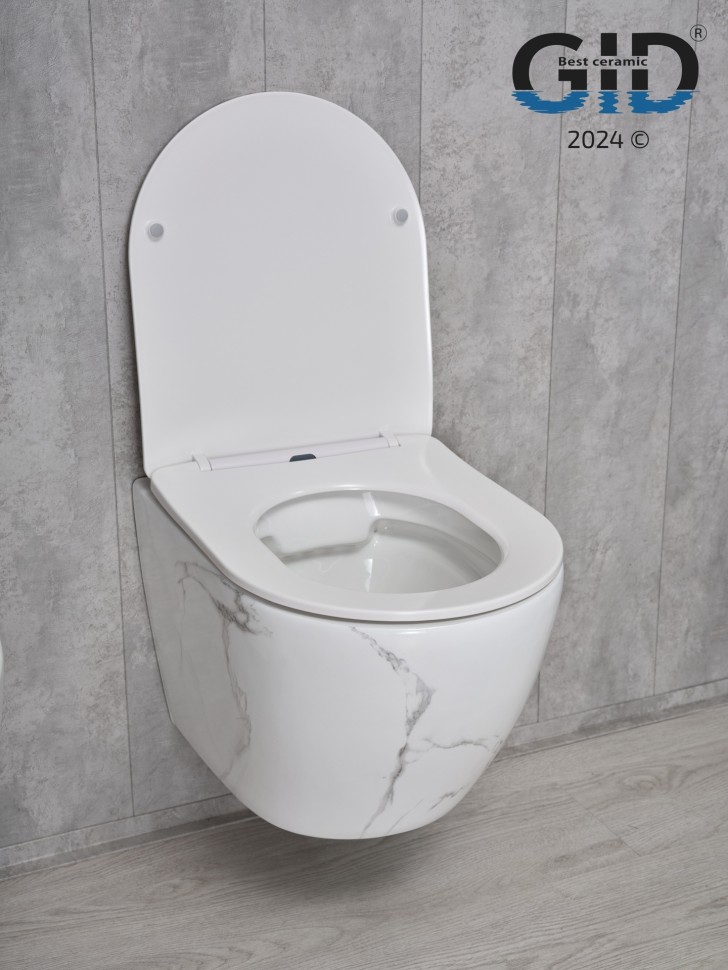 Унитаз подвесной Gid Ws2198 (СС) 62228Y под камень глянцевый 49x36x35.5