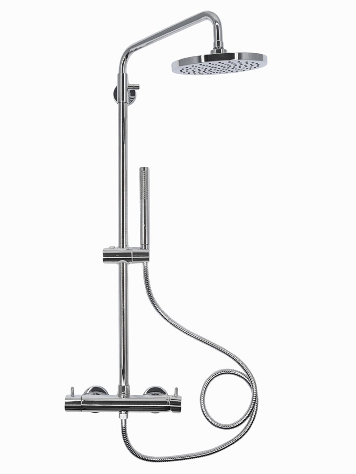 AQM 8001CR Душевая система для душа со смесителем, Хром