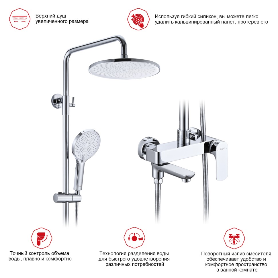 Душевая система Raglo для ванны и душа R03.24