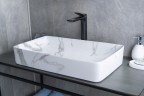 Раковина Gid Mnc396C 54476 накладная под камень глянцевая 60x34x11