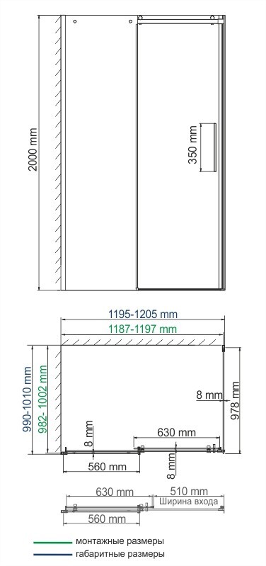Динкель (Dinkel) 58R10 Душевой уголок