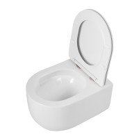 Унитаз подвесной безободковый с сиденьем и смывом TORNADO BelBagno SOFT-TOR BB084CH-TOR/SC