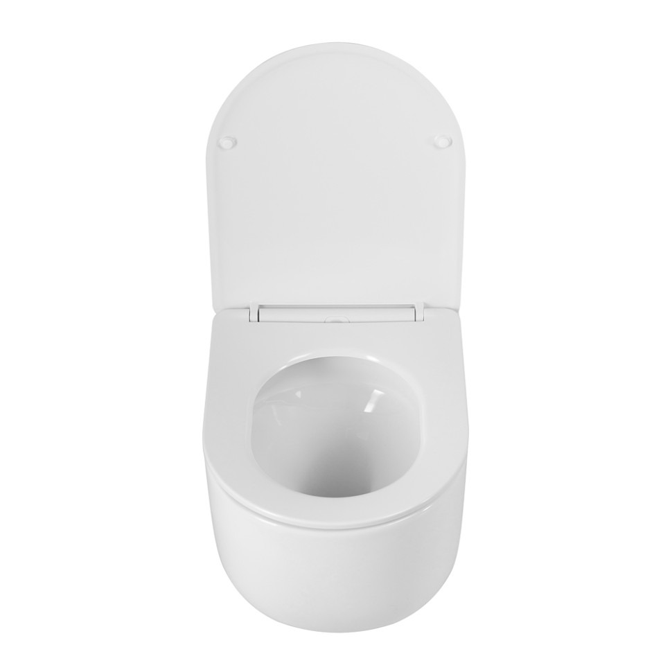 Унитаз подвесной безободковый с сиденьем и смывом TORNADO BelBagno SOFT-TOR BB084CH-TOR/SC