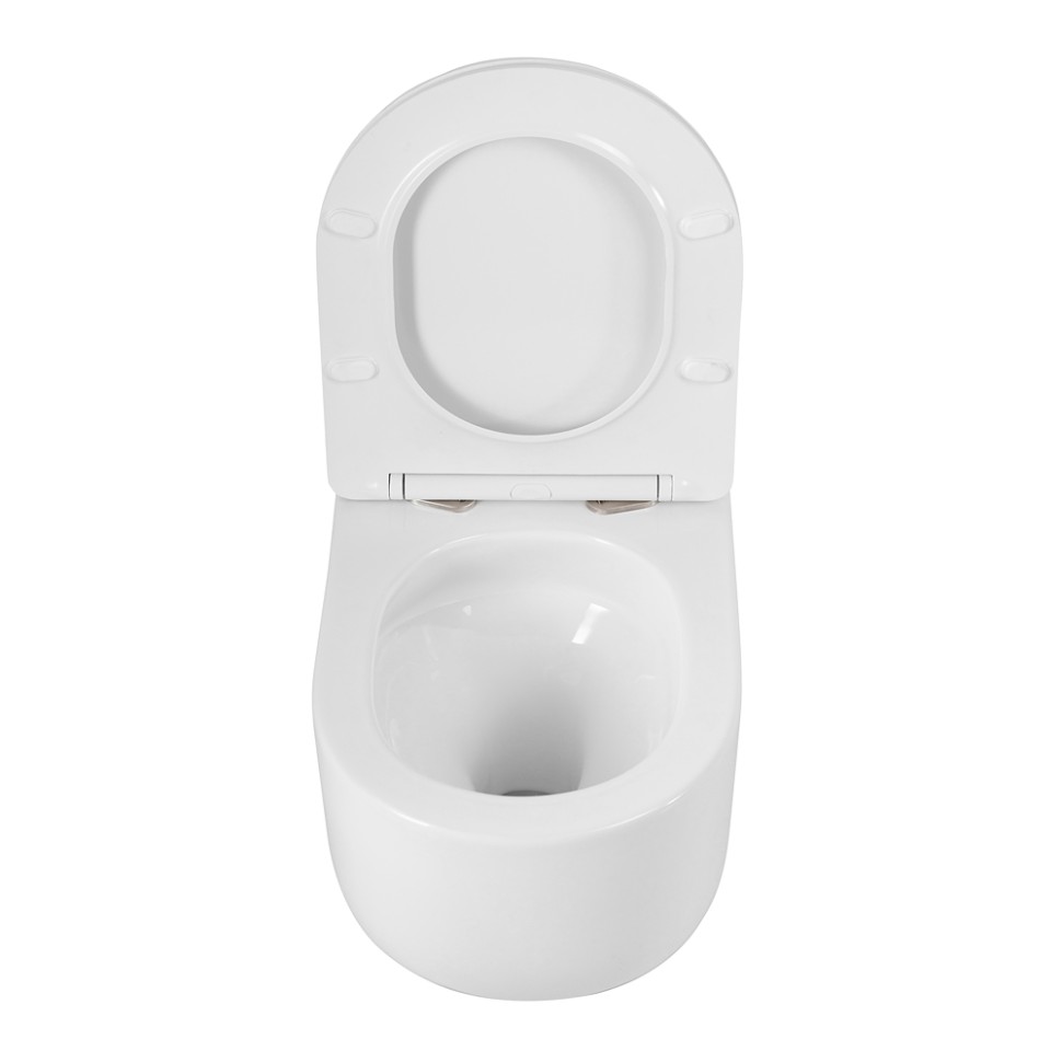 Унитаз подвесной безободковый с сиденьем и смывом TORNADO BelBagno SOFT-TOR BB084CH-TOR/SC