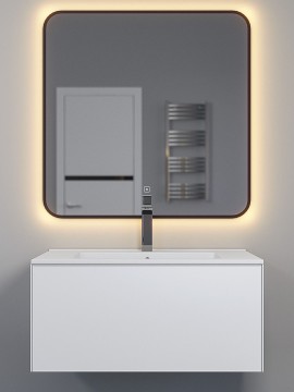 Тумба под раковину 75 см, Uperwood Parma Premium, белая