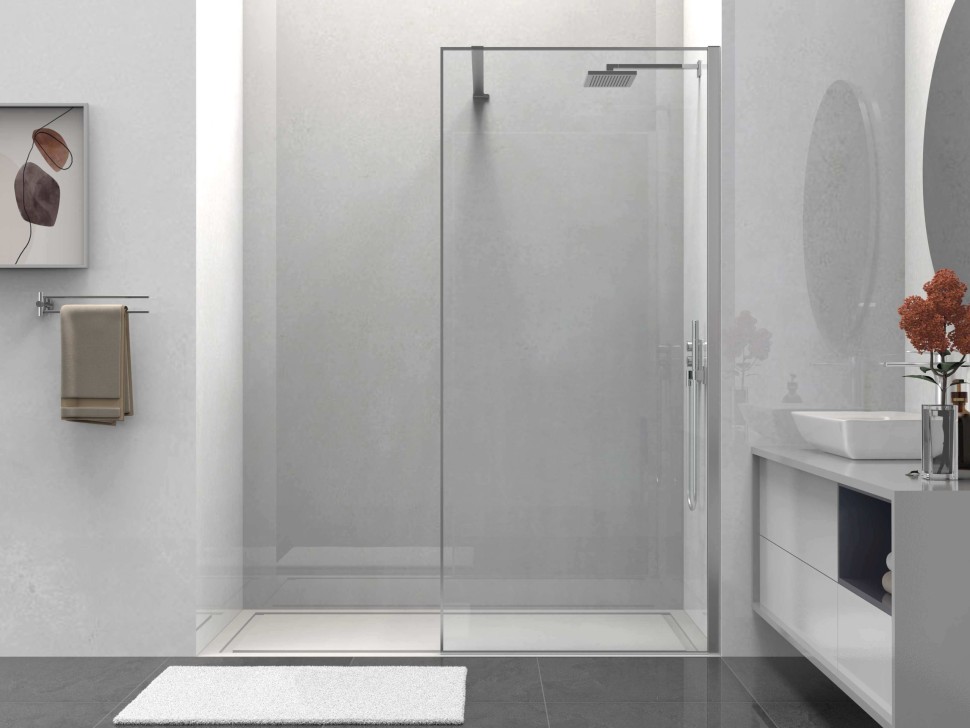 Душевая перегородка Walk-In VSW-1HS100CL, 1000*2000, хром, стекло прозрачное