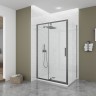 Душевой угол Veconi Ottimo P20SP GR, 1100х700х1900 графит брашинг, стекло прозрачное