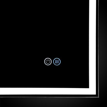 Зеркало LED VLM-3VN9008-2 900х800 c сенсорным выключателем и диммером, антизапотевание