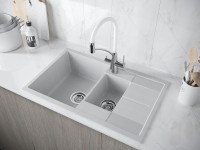 Смеситель для кухни SIEGEN, хром, белый шланг, Si213111-CRw, Paulmark