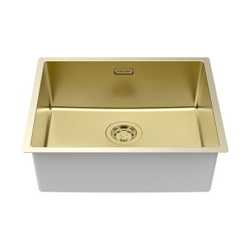 Мойка LASSAN 54 UNI, нерж. сталь, LA54-LG, светлое золото, 540х440мм, Paulmark