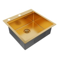 Мойка нерж. сталь KRONER-PRO 51, PM705151-BG, брашированное золото, 510х510мм, Paulmark