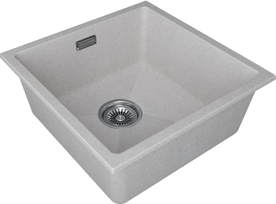 Мойка LUMI 45UNI, IT-GRANIT, LU45-BE, бежевый, 455х460, Paulmark