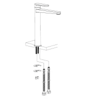 AQM6914CR Novara Смеситель для свободностоящей раковины, цвет хром