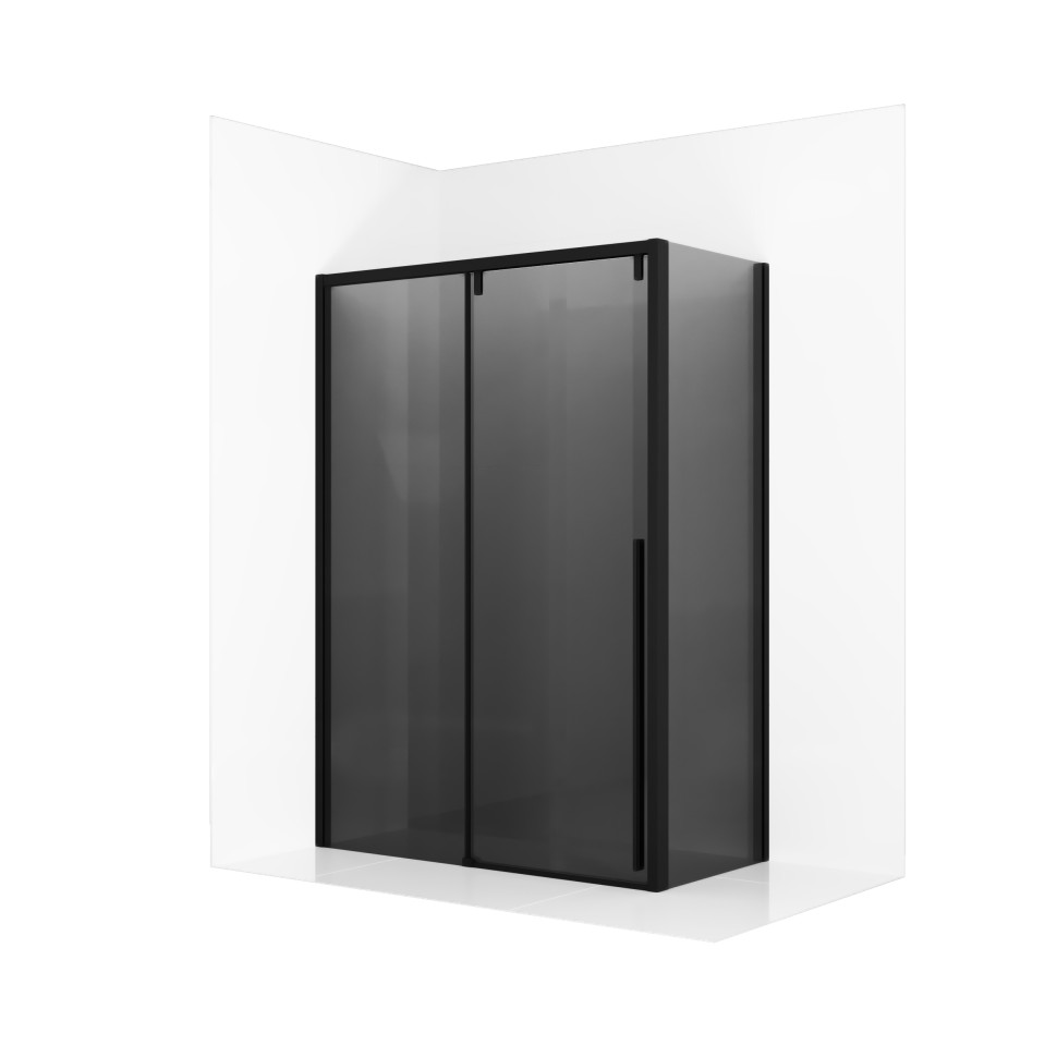 Душевое ограждение Ambassador Intense 110022201IBB-100IBB (120х100х200) прямоугольник,черный,стекло тонированное,раздвижная,2 места