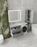 Тумба подвесная STYLE LINE "Даллас 140" Люкс Плюс серая под раковину ESTETUS Даллас 1400*480 левый