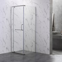 Душевой угол Veconi Rovigo RV-18, 800x800x2000, хром, стекло прозрачное