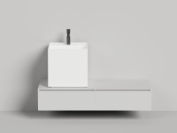 Раковина накладная ARMONIA SQUARE TOP 03  без отверстия под смеситель 450х450х450 S-Sense Глянцевое