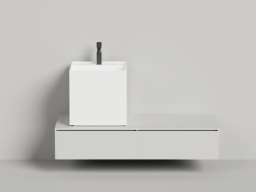 Раковина накладная ARMONIA SQUARE TOP 03 без отверстия под смеситель 450х450х450 S-Sense Глянцевое