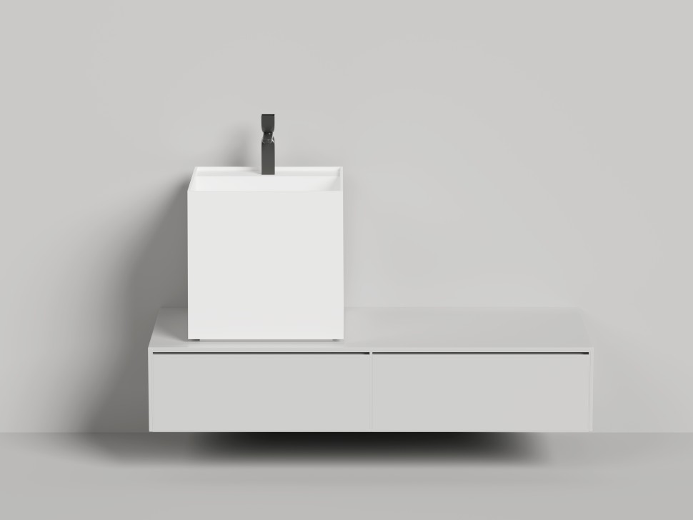 Раковина накладная ARMONIA SQUARE TOP 03  без отверстия под смеситель 450х450х450 S-Sense Глянцевое