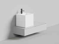 Раковина накладная ARMONIA SQUARE TOP 03  без отверстия под смеситель 450х450х450 S-Sense Глянцевое