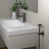 Смеситель для раковины с гигиеническим душем Timo Saona 2360/18G черное золото