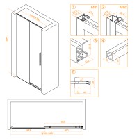 Душевая дверь RGW SV-12B (Прозрачное, 1300)