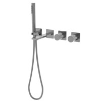 Смеситель для ванны Альто (Alto) VBTW-6AL1GM, встраиваемый, вороненая сталь