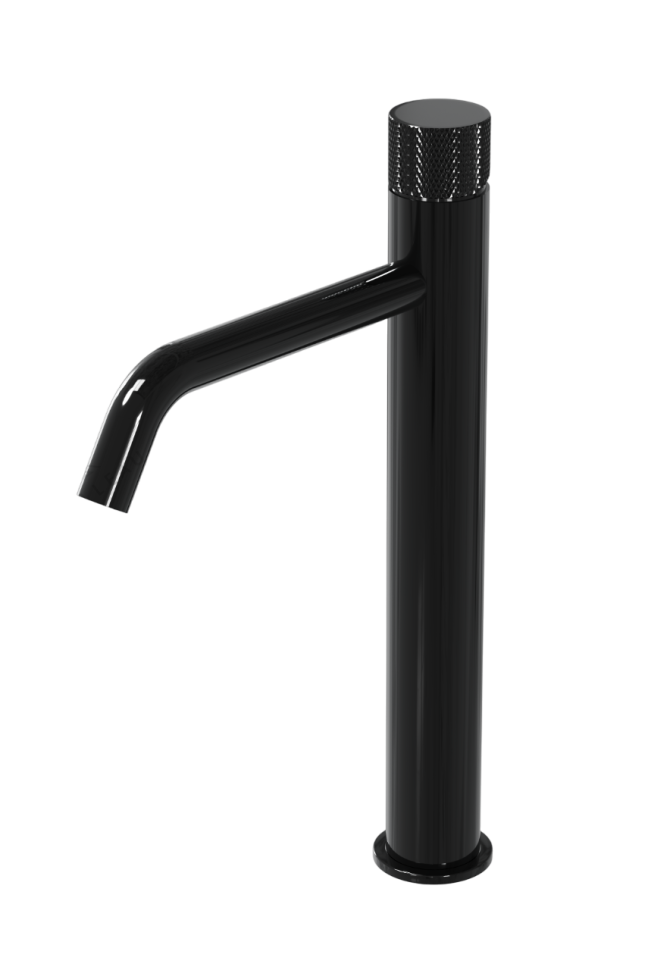 Смеситель для раковины на столешницу MILLEAU Tissage ML0326KLH-GB, Черный глянец
