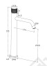 Смеситель для раковины на столешницу MILLEAU Tissage ML0326KLH-GB, Черный глянец