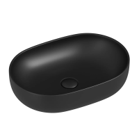 Умывальник чаша накладная овальная (цвет Черный Матовый) Element 600x415x135мм