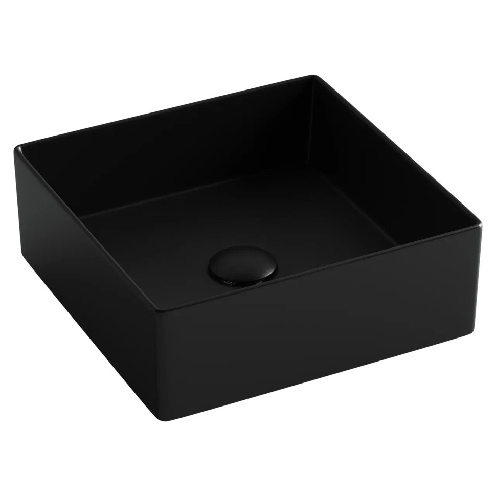 Раковина накладная квадратная 361x361x130, цвет черный матовый, арт.CN6068MB