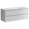 Тумба подвесная SANCOS Cento 1190х450х500, c двумя ящиками оснащенными доводчиками, белый глянец, арт. CN120-1W