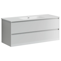 Тумба подвесная SANCOS Cento 1190х450х500, c двумя ящиками оснащенными доводчиками, белый глянец, арт. CN120-1W