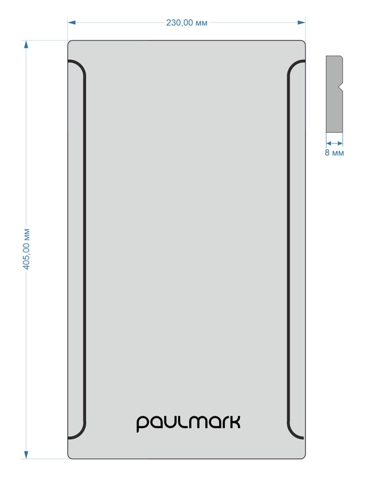 Разделочная доска PLATTE-405, HPL-пластик, Pl405-SD, дуб делано, 405х230мм, Paulmark