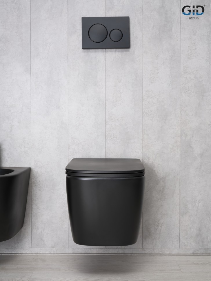 Унитаз подвесной Gid Tr2140Bm 62255Y черный матовый 51x35x37.5