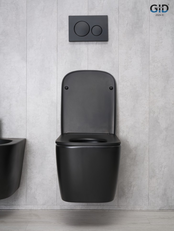 Унитаз подвесной Gid Tr2140Bm 62255Y черный матовый 51x35x37.5