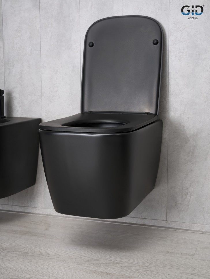 Унитаз подвесной Gid Tr2140Bm 62255Y черный матовый 51x35x37.5