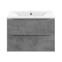 База под раковину Vincea  Mia 600 подвесная, 2 выкатных ящика soft close, Beton