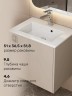 Тумба с раковиной в ванную Uperwood Aurora 50 см, бежевый матовый