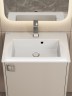 Тумба с раковиной в ванную Uperwood Aurora 50 см, бежевый матовый
