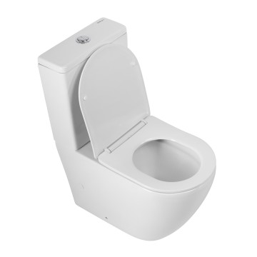 Чаша напольного унитаза с сиденьем BelBagno SFERA-R BB2141CPR/SC
