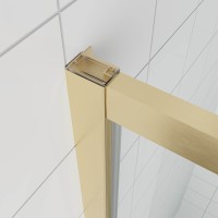 Душевая дверь Veconi Ottimo P20 G, 1200x1900, золото брашинг, стекло матовое