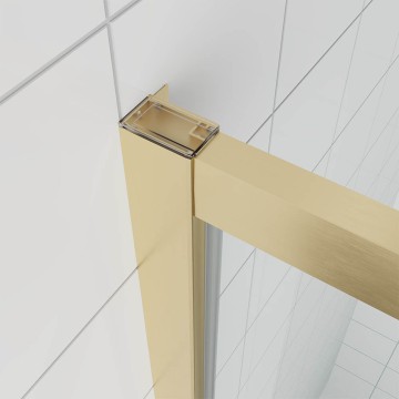 Душевая дверь Veconi Ottimo P20 G, 1200x1900, золото брашинг, стекло матовое