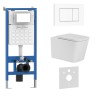 Комплект 3в1 IBERICA BLANCA инсталляция SILENCIO, унитаз TOLEDO ALTO белый, кнопка смыва ESTI-S белый глянцевый (IB001.TLA.231.855)