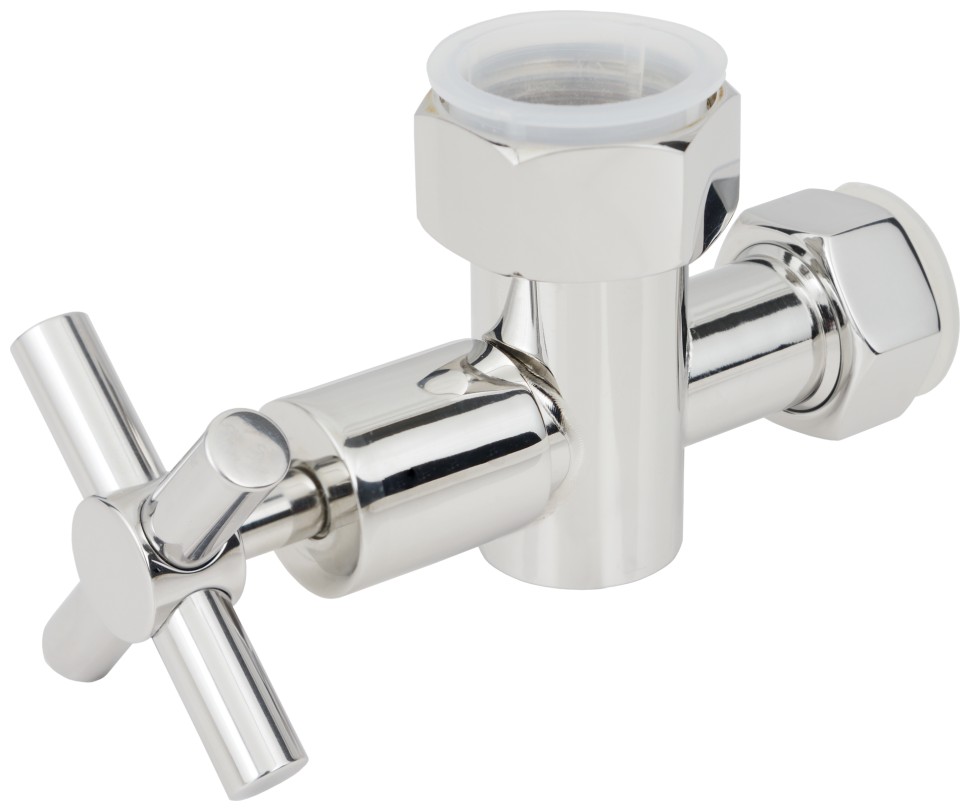 Вентиль запорный с клапаном крестовой (G 1" НГ х G 3/4" НГ)